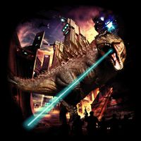 T-Rex Rexzilla Lazer Burning City Backpack
