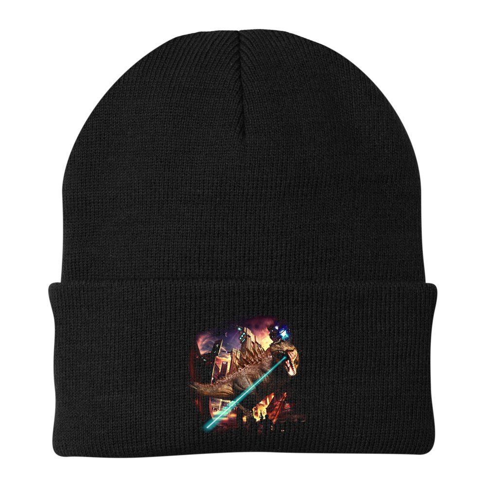 T-Rex Rexzilla Lazer Burning City Beanie