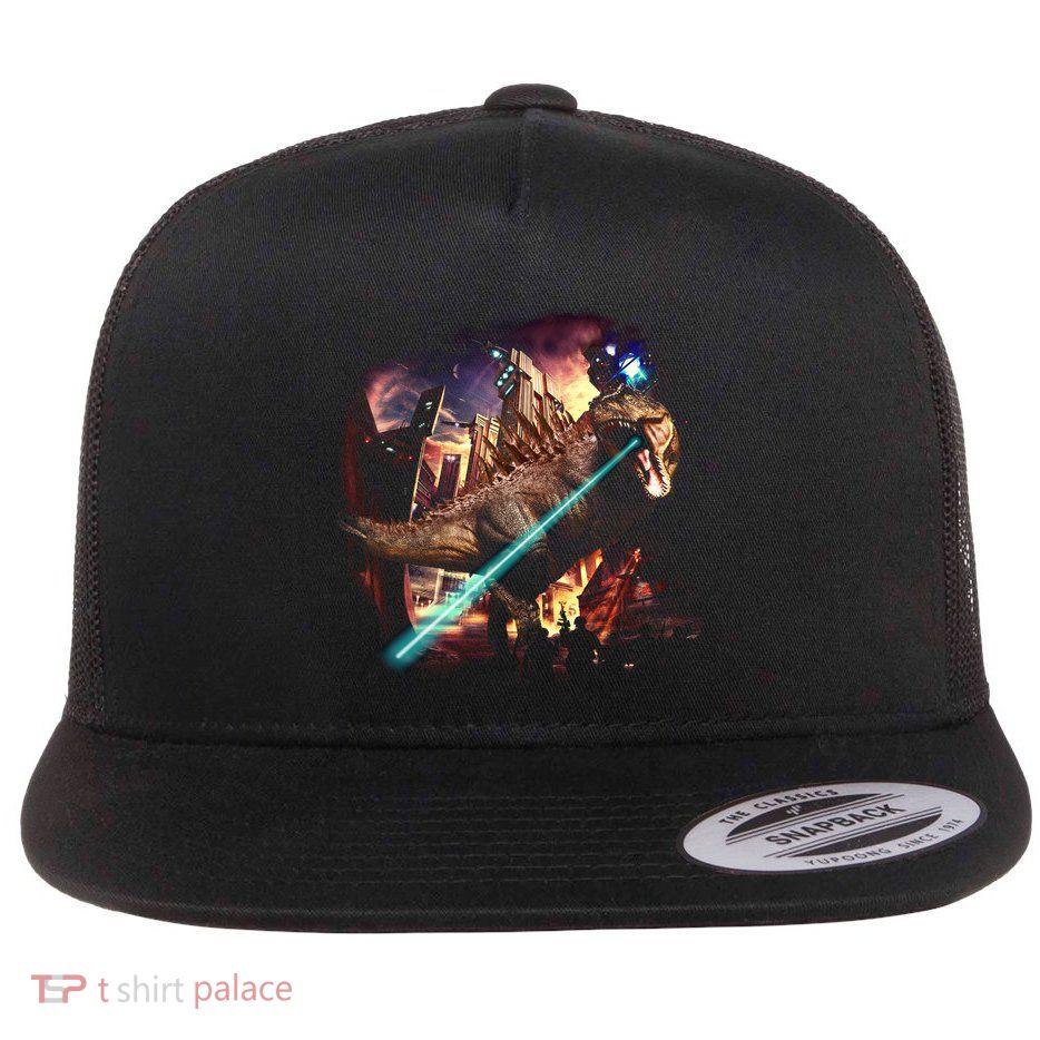 T-Rex Rexzilla Lazer Burning City Flatbill Hat