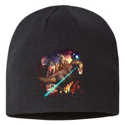 T-Rex Rexzilla Lazer Burning City Sustainable Beanie