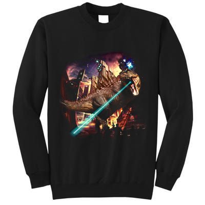 T-Rex Rexzilla Lazer Burning City Tall Sweatshirt