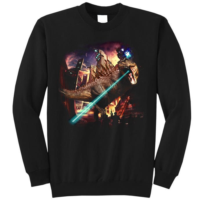 T-Rex Rexzilla Lazer Burning City Tall Sweatshirt