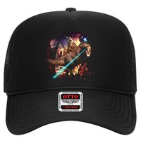 T-Rex Rexzilla Lazer Burning City Hat