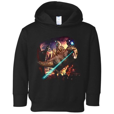 T-Rex Rexzilla Lazer Burning City Toddler Hoodie
