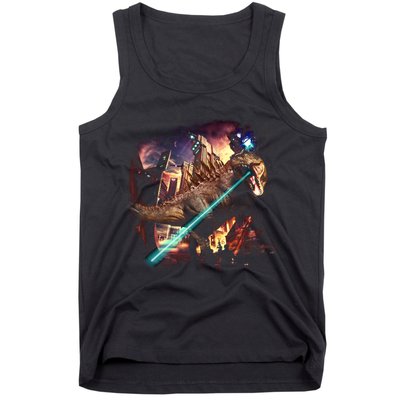 T-Rex Rexzilla Lazer Burning City Tank Top