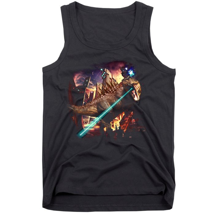 T-Rex Rexzilla Lazer Burning City Tank Top