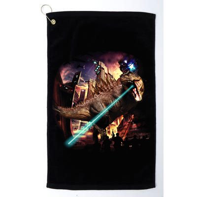 T-Rex Rexzilla Lazer Burning City Golf Towel