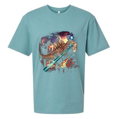 T-Rex Rexzilla Lazer Burning City Sueded Cloud Jersey T-Shirt