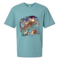 T-Rex Rexzilla Lazer Burning City Sueded Cloud Jersey T-Shirt