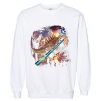 T-Rex Rexzilla Lazer Burning City Garment-Dyed Sweatshirt