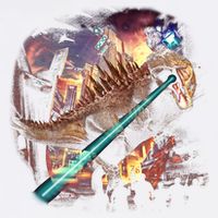 T-Rex Rexzilla Lazer Burning City Garment-Dyed Sweatshirt