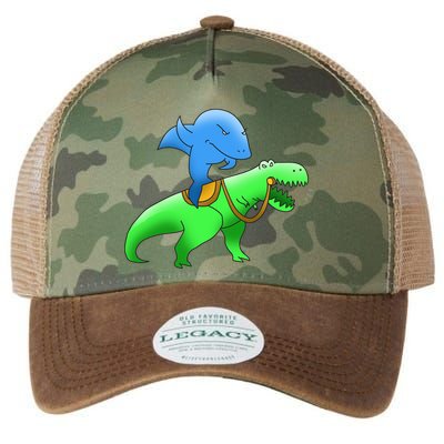 T-Rex Riding A Shark Legacy Tie Dye Trucker Hat