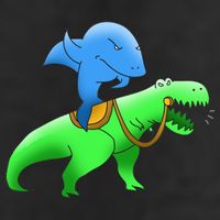 T-Rex Riding A Shark Tumbler