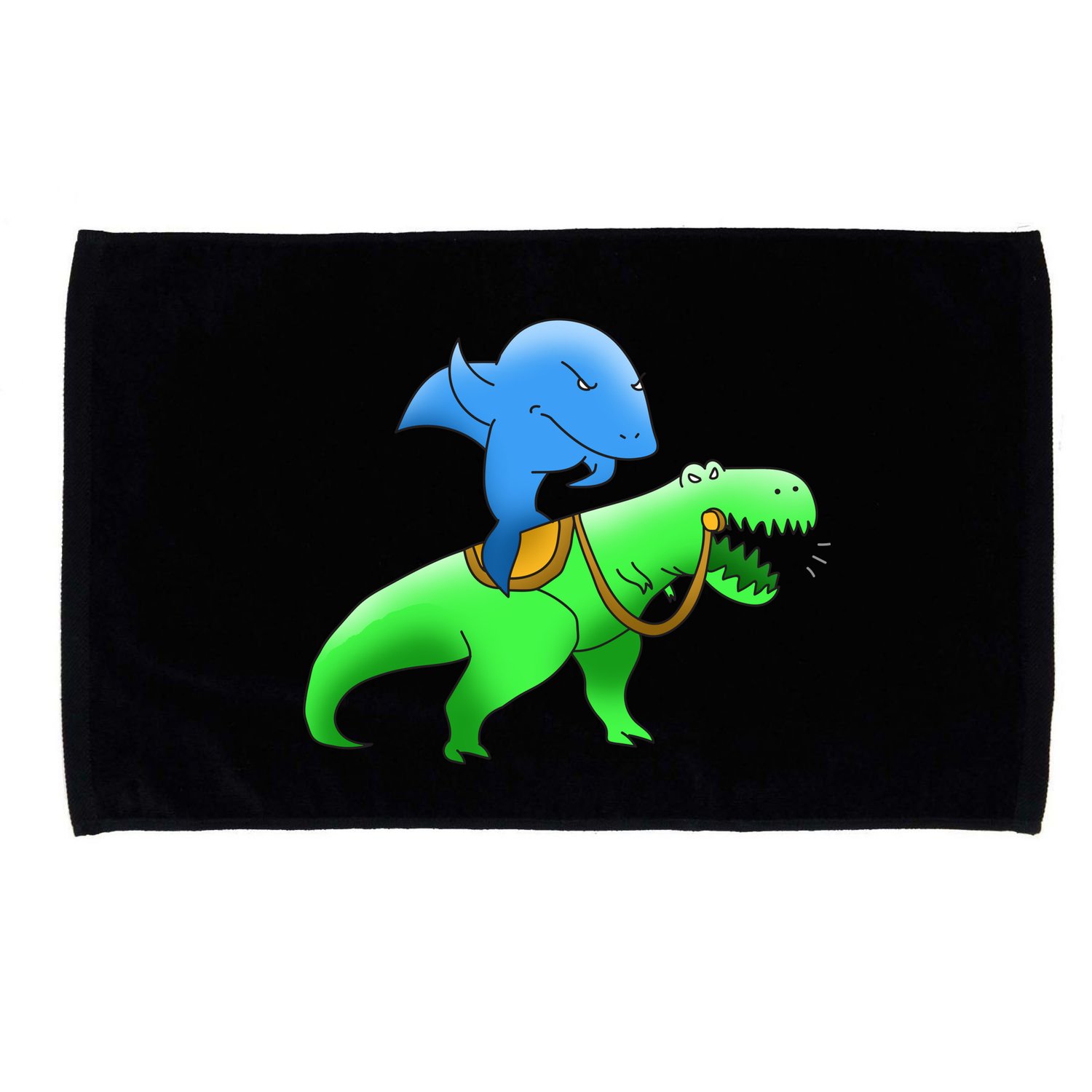 T-Rex Riding A Shark Microfiber Hand Towel