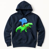 T-Rex Riding A Shark Hoodie
