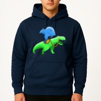T-Rex Riding A Shark Hoodie