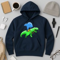 T-Rex Riding A Shark Hoodie
