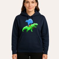 T-Rex Riding A Shark Hoodie