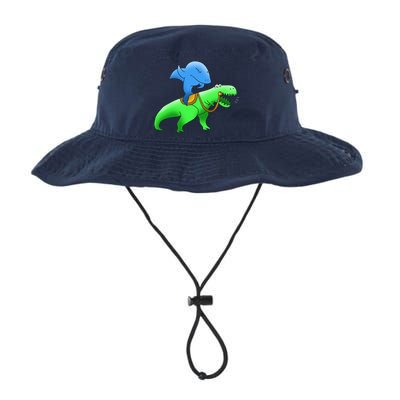 T-Rex Riding A Shark Bucket Hat