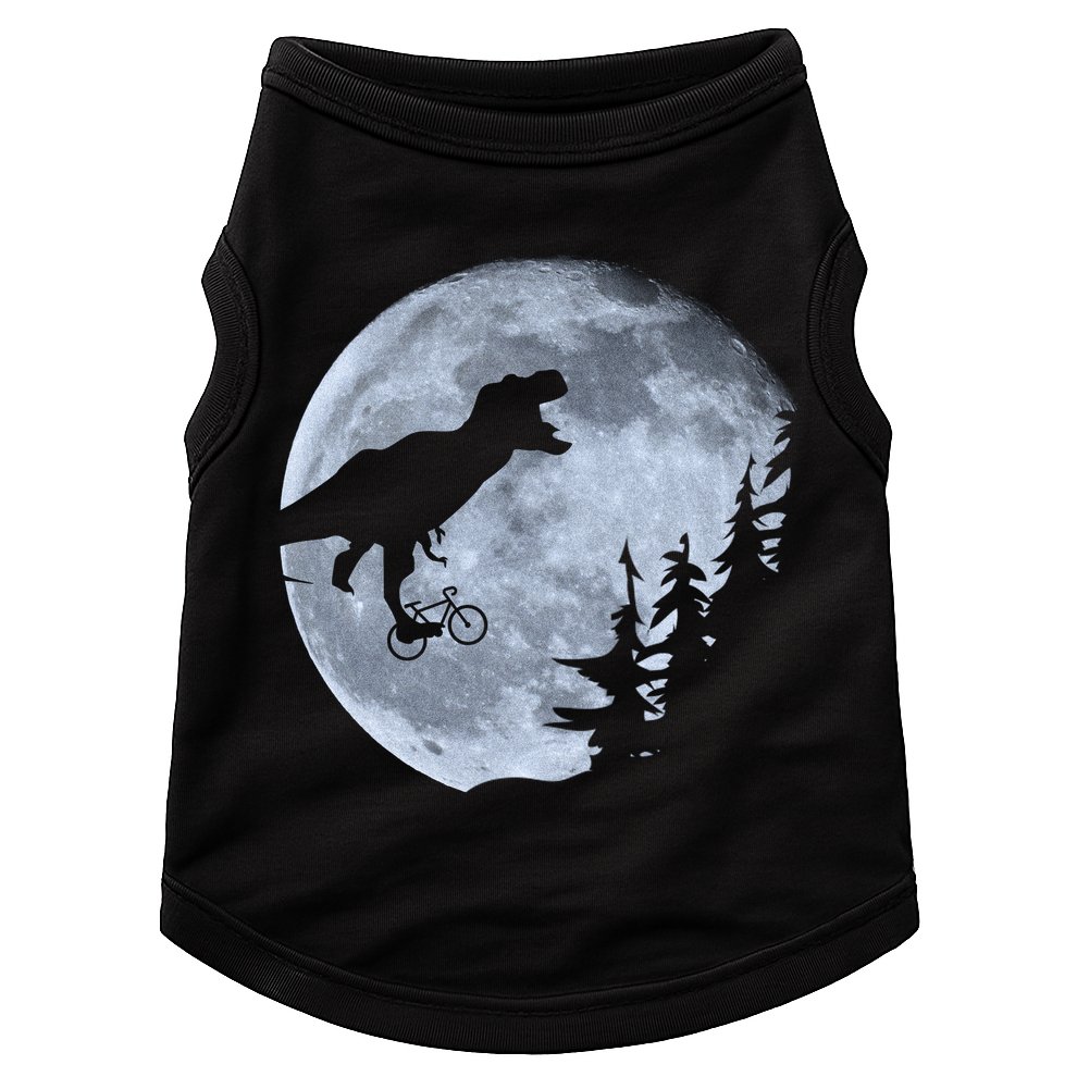 T-Rex Riding To The Moon  Doggie Tank