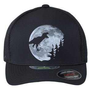 T-Rex Riding To The Moon  Flexfit Unipanel Trucker Cap