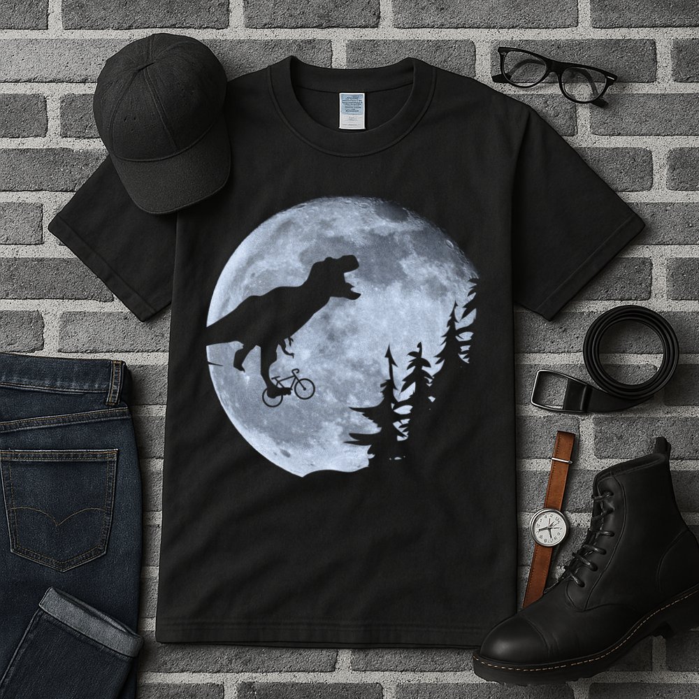 T-Rex Riding To The Moon  Tall T-Shirt