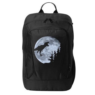 T-Rex Riding To The Moon  City Backpack