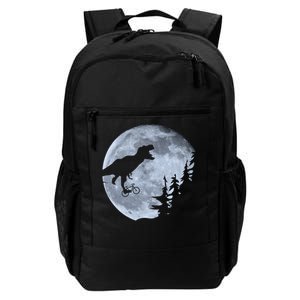 T-Rex Riding To The Moon  Daily Commute Backpack