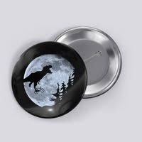 T-Rex Riding To The Moon  Button