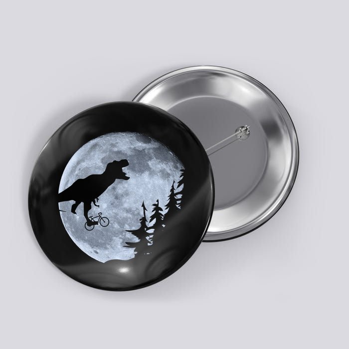 T-Rex Riding To The Moon  Button