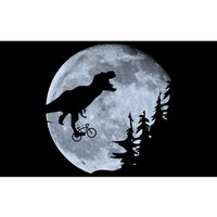 T-Rex Riding To The Moon  Bumper Sticker