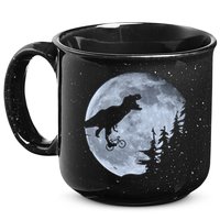 T-Rex Riding To The Moon  15oz Campfire Ceramic Mug