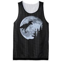 T-Rex Riding To The Moon  Mesh Reversible Basketball Jersey Tank