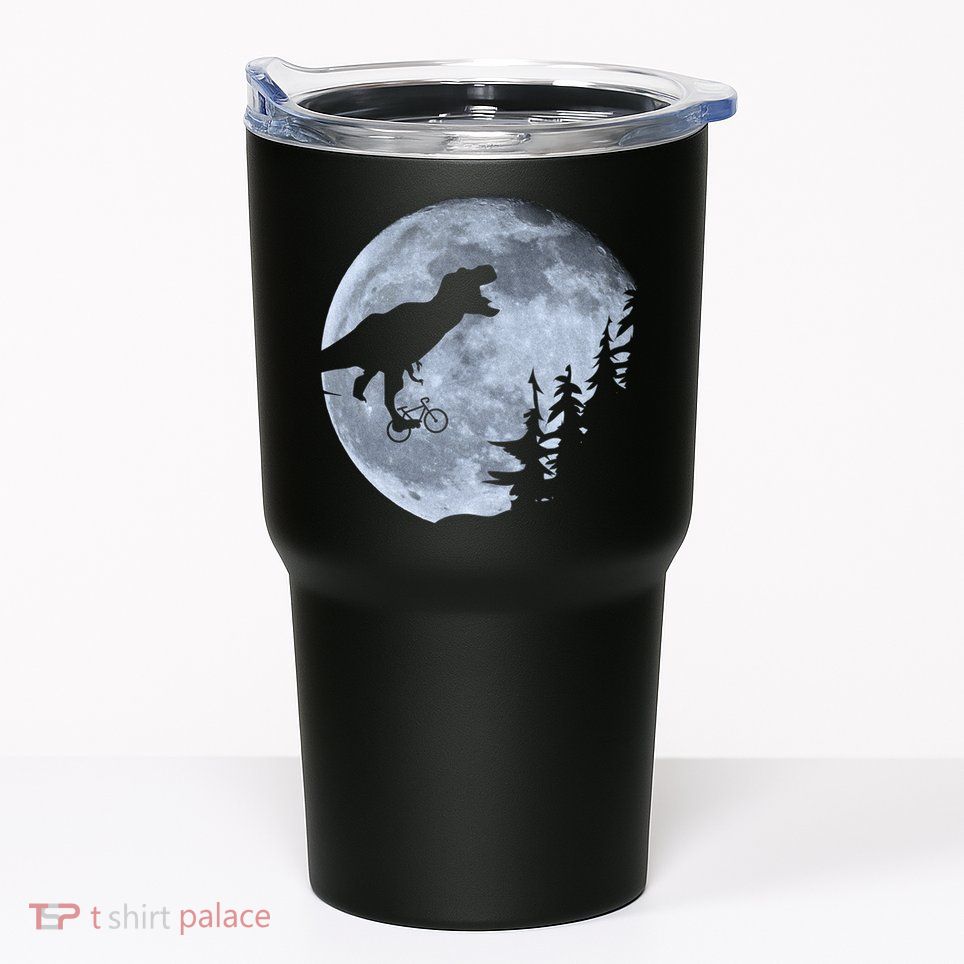 T-Rex Riding To The Moon  Tumbler
