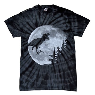 T-Rex Riding To The Moon  Tie-Dye T-Shirt