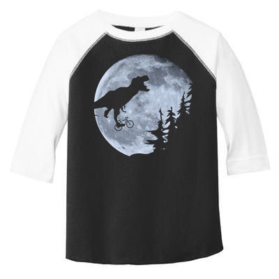 T-Rex Riding To The Moon  Toddler Fine Jersey T-Shirt