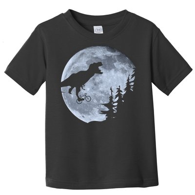 T-Rex Riding To The Moon  Toddler T-Shirt