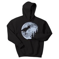 T-Rex Riding To The Moon  Kids Hoodie