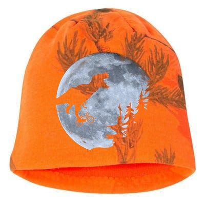 T-Rex Riding To The Moon  Kati - Camo Knit Beanie