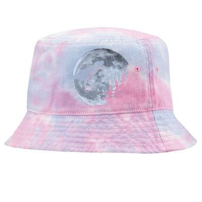 T-Rex Riding To The Moon  Tie-Dyed Bucket Hat