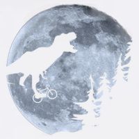 T-Rex Riding To The Moon  Garment-Dyed Sweatshirt