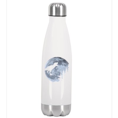 T-Rex Riding To The Moon  Stainless Steel Insulated Water Bottle