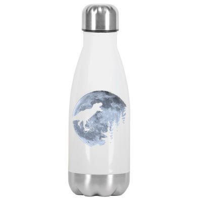 T-Rex Riding To The Moon  Stainless Steel Insulated Water Bottle