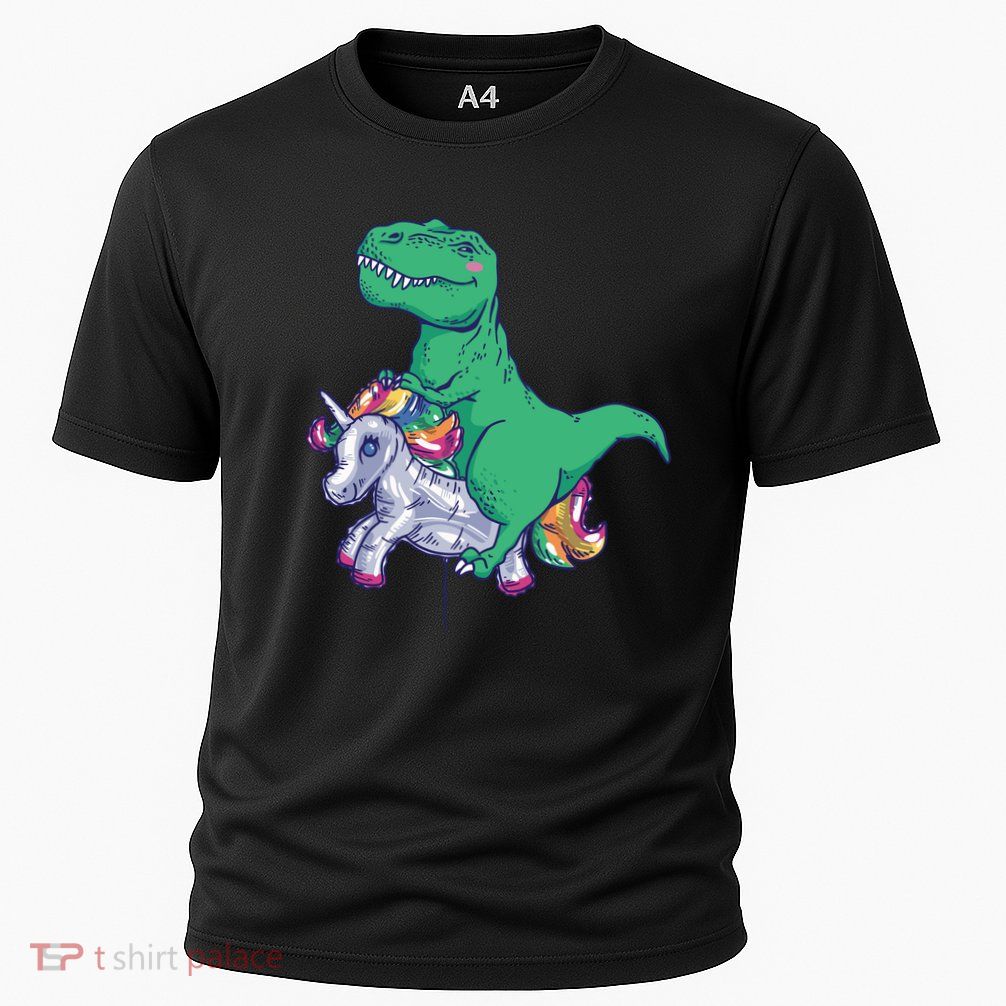 T-Rex Riding Unicorn Performance Shirt