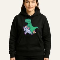 T-Rex Riding Unicorn Hoodie