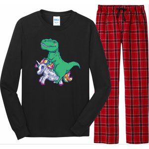 T-Rex Riding Unicorn Long Sleeve Pajama Set