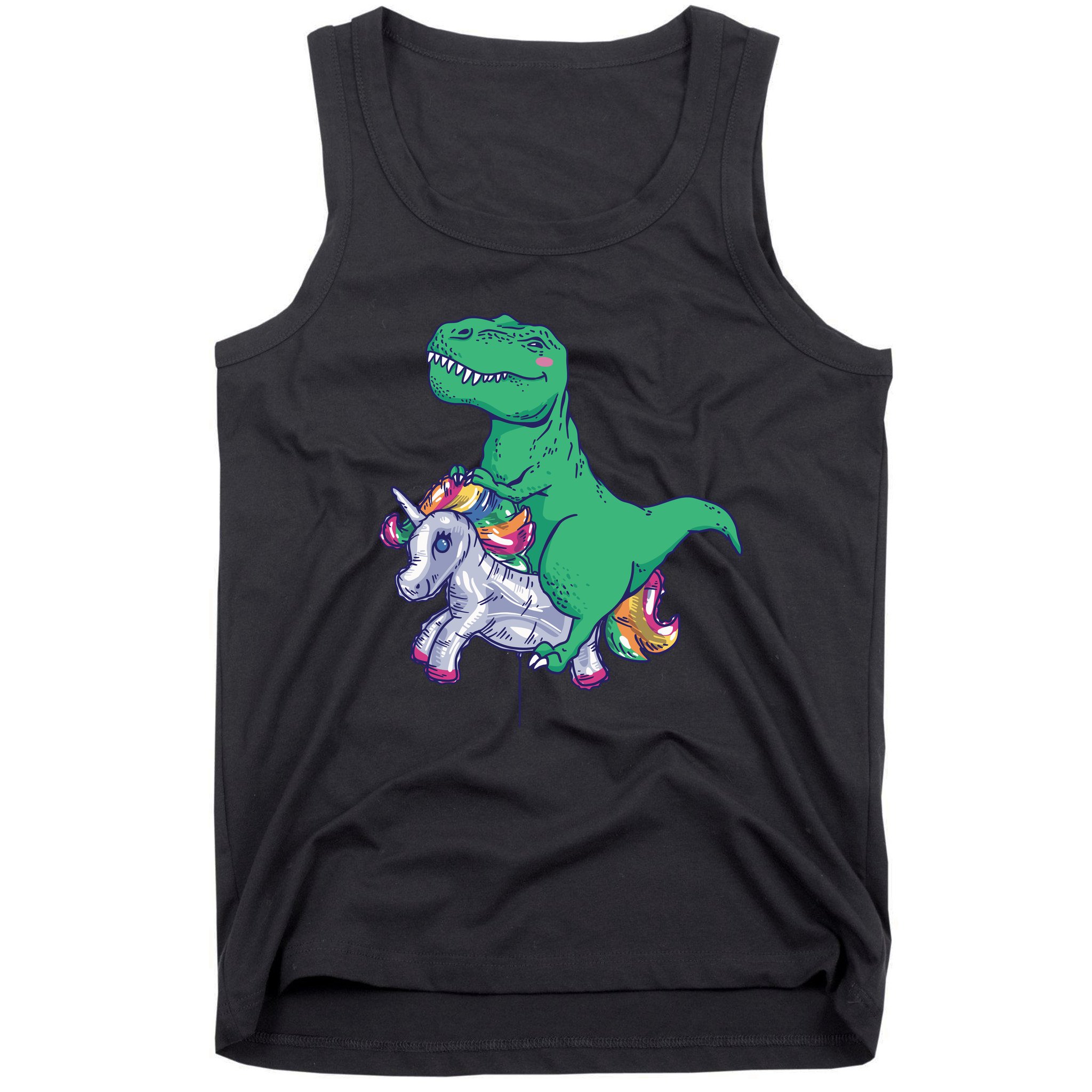 T-Rex Riding Unicorn Tank Top