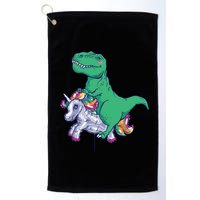 T-Rex Riding Unicorn Golf Towel