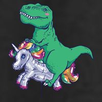 T-Rex Riding Unicorn Golf Towel