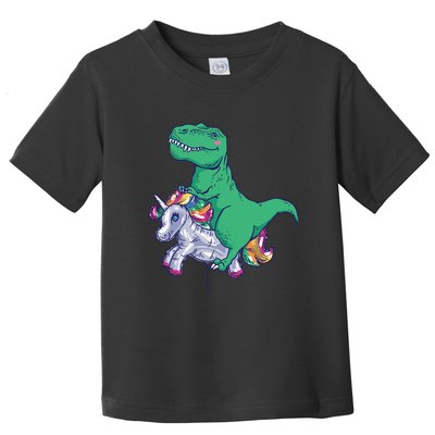 T-Rex Riding Unicorn Toddler T-Shirt
